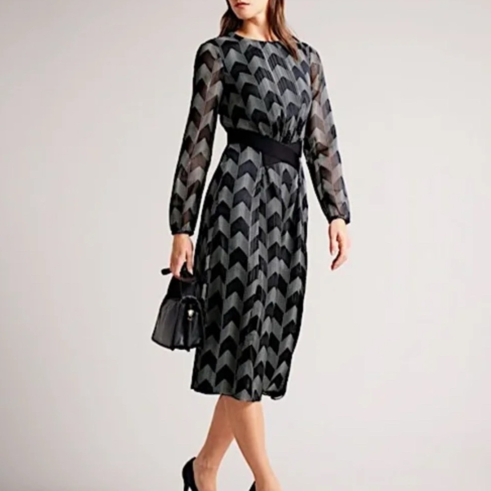 Ted Baker Aselli Atlas Double Split Midi Dress